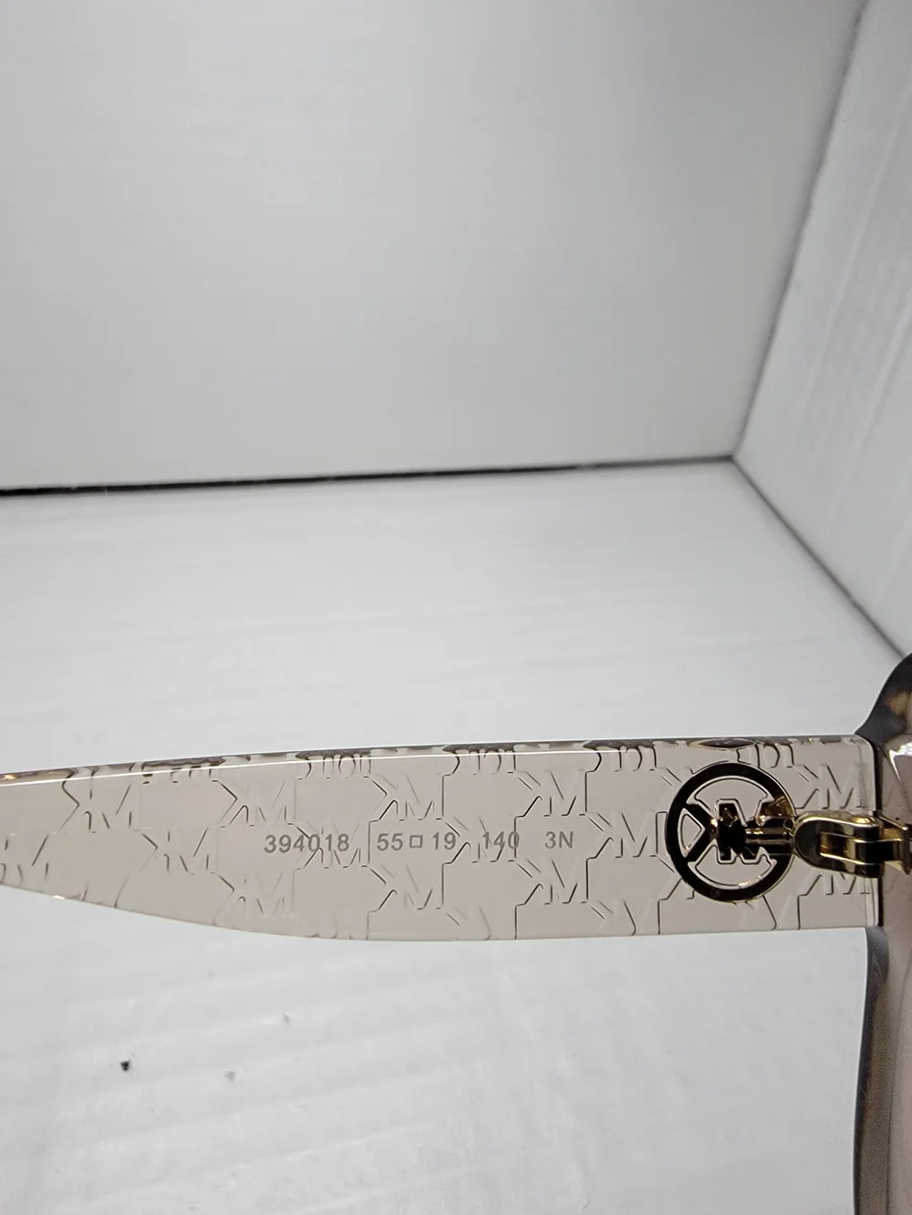 Michael Kors Champagne Beige Square Sunglasses with Brown Gradient Lenses